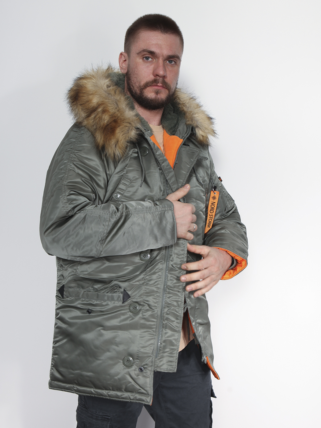 картинка Nord Storm Tight HUSKY III Olive/Orange от магазина Аполлогет